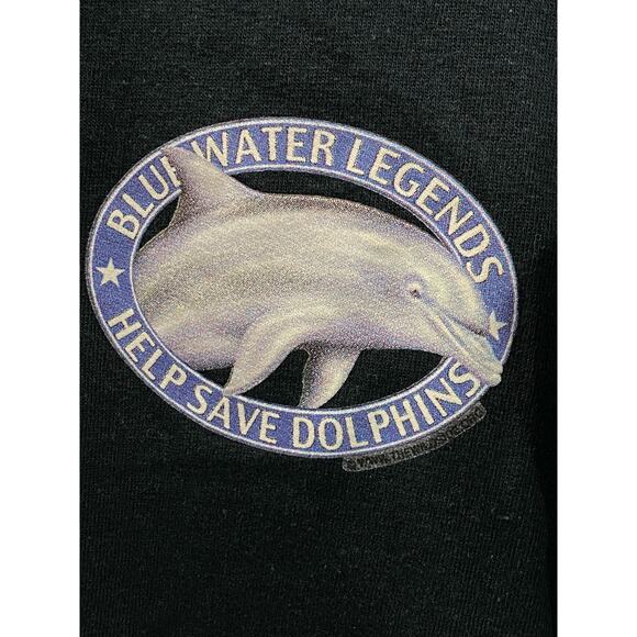 Vintage Australian Gold / Dolphins Black Tank Top Tanning Products Beach 90s - Picture 10 of 11